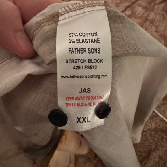 🌟Father Sons stretch slim fit shirt men size L -though label says XXL see below - Picture 15 of 16
